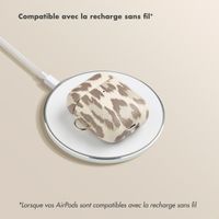 Selencia Coque Sabi Apple AirPods 1 / 2 - imprimé léopard - Soft Ivory