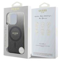 Guess Coque MagSafe IML Glitter Gradient Apple iPhone 16 Pro Max - Noir