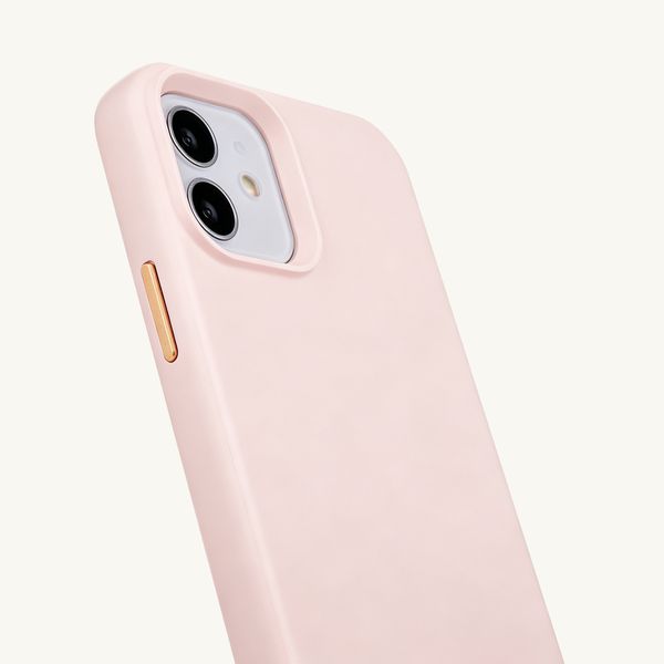 Selencia Coque arrière Rivièra avec MagSafe avec crochets amovibles iPhone 12 / 12 Pro - Sorbet Pink