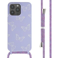imoshion Coque design en silicone avec cordon Apple iPhone 15 Pro Max - Butterfly