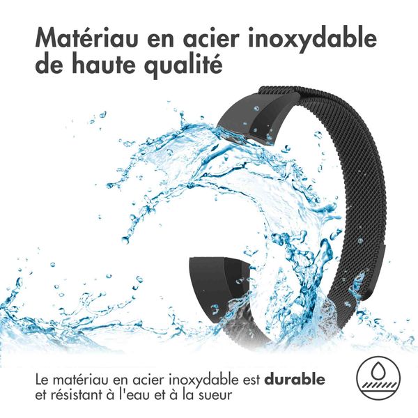 imoshion Bracelet magnétique milanais Fitbit Alta (HR) - Taille M - Noir