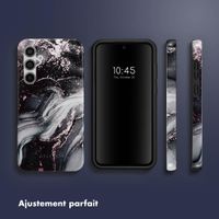 Selencia Coque arrière Vivid Tough Samsung Galaxy A55 - Chic Marble Black