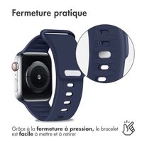 imoshion Bracelet en silicone Apple Watch Series 1-9 / SE - 38/40/41 mm / Series 10 - 42 mm - Bleu foncé