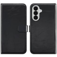 Selencia Étui portefeuille en cuir véritable Samsung Galaxy A36 / A56 - Noir