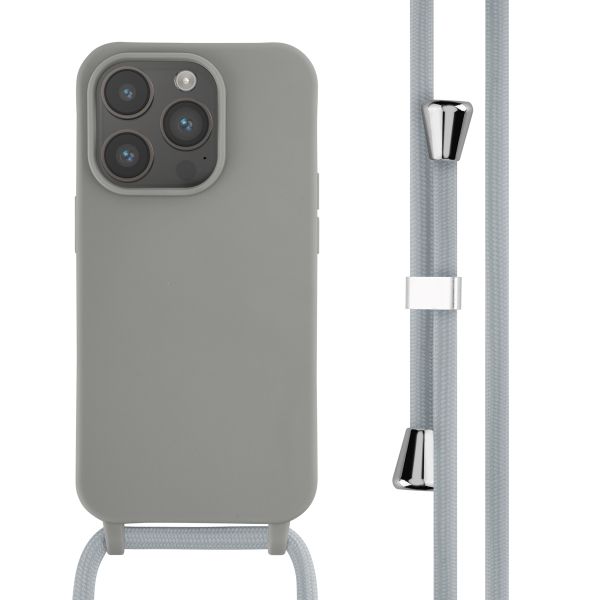 imoshion ﻿Coque en silicone avec cordon iPhone 14 Pro - Gris clair