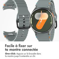imoshion Bracelet Wave en silicone Samsung Galaxy Watch 4 / 5 / 6 / 7 / FE (20 mm) - Gris foncé