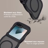 Selencia Coque arrière Wavy avec MagSafe Samsung Galaxy Z Flip 6 - Noir