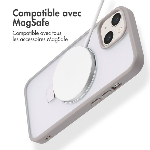 Accezz Coque Ring Stand avec MagSafe iPhone 13 - Grey