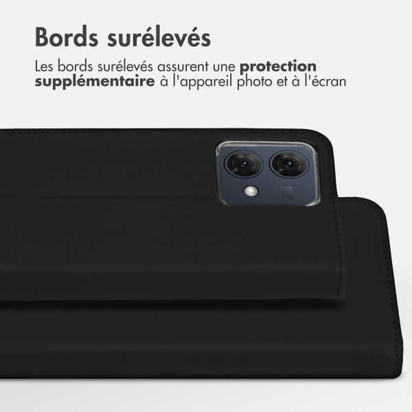 Accezz Étui de télephone Wallet Motorola Moto G84 - Noir
