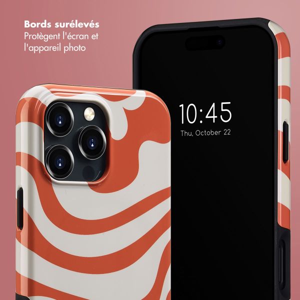 Selencia Coque arrière Vivid Tough avec MagSafe iPhone 16 Pro Max - Dream Swirl Orange