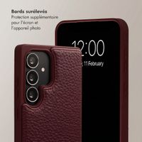 Selencia Coque de télephone Nova avec cordon et porte-cartes Samsung Galaxy S25 Ultra - Bold Burgundy