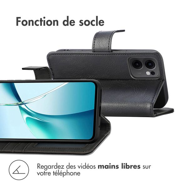 imoshion Étui de télephone portefeuille de luxe Oppo Reno 13 F (5G) - Noir