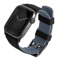 Uniq Bracelet Linus en silicone AiroSoft™ Apple Apple Watch Series 1 á 9 / SE (38/40/41 mm) | Series 10 (42 mm) - Noir minuit