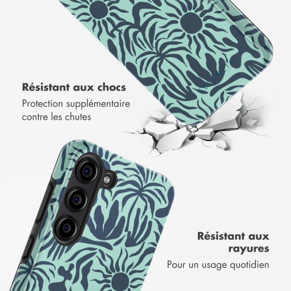 Selencia Coque arrière Vivid Samsung Galaxy S23 - Tropical Vibes Light Blue