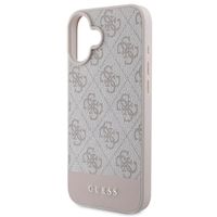 Guess Coque arrière Bottom Stripe 4G iPhone 16 - Rose