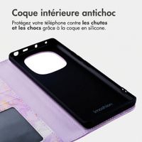 imoshion Étui de télephone portefeuille Design Xiaomi Redmi Note 14 Pro (4G) - Purple Marble