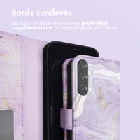imoshion Étui de téléphone portefeuille Design Samsung Galaxy A26 - Purple Marble