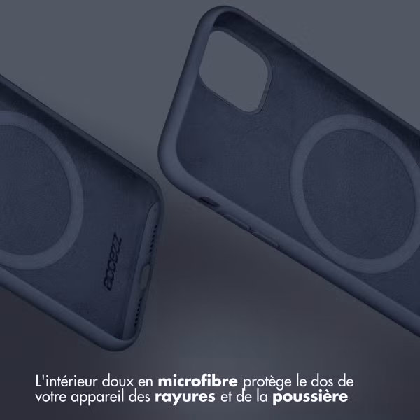 Accezz Coque Liquid Silicone avec MagSafe Apple iPhone 13 Pro - Bleu foncé