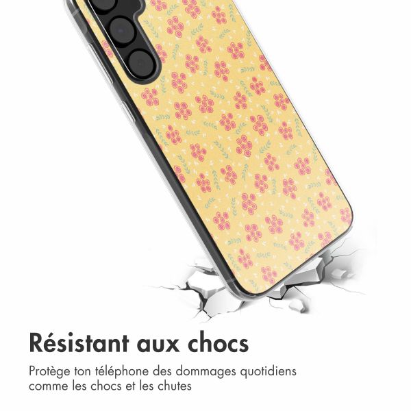 imoshion Coque design pour Samsung Galaxy A55 - Sunny Yellow Petite Flowers