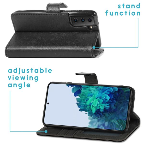 imoshion Étui de télephone portefeuille de luxe Samsung Galaxy S21 Plus - Noir