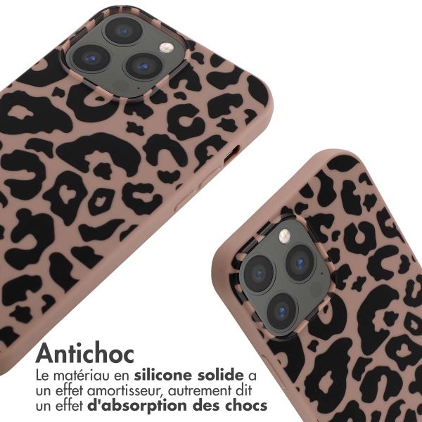 imoshion Coque design en silicone avec cordon iPhone 13 Pro Max - Animal Pink