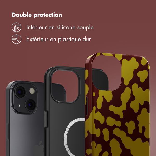 Selencia Coque arrière Vivid avec MagSafe Apple iPhone 13 - Moo'd Olive Dust