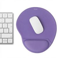 imoshion Tapis de souris ergonomique - Tapis de souris avec repose-poignet - 30 x 25 cm - Lilas