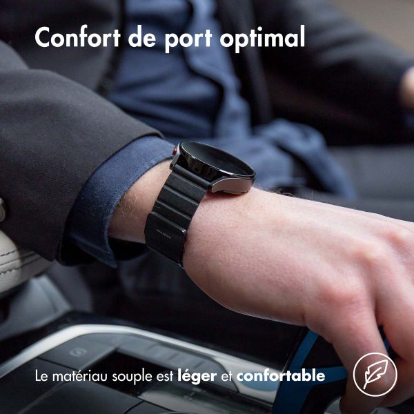 imoshion Bracelet en cuir magnétique  - Connexion universelle 20 mm - Noir