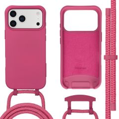 imoshion Coque arrière Color avec cordon amovible et MagSafe Apple iPhone 17 Pro Max - Raspberry