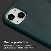 Accezz Coque MagSafe en cuir vintage Apple iPhone 13 - Smokey Green