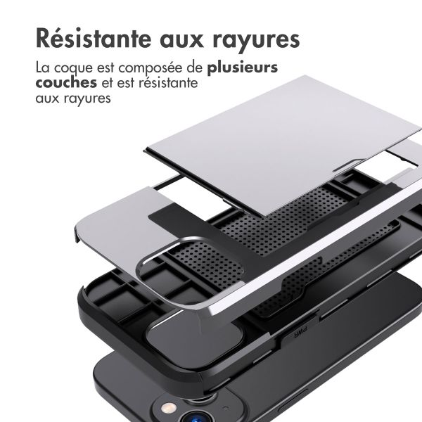 imoshion Coque arrière avec porte-cartes Apple iPhone 15 - Gris