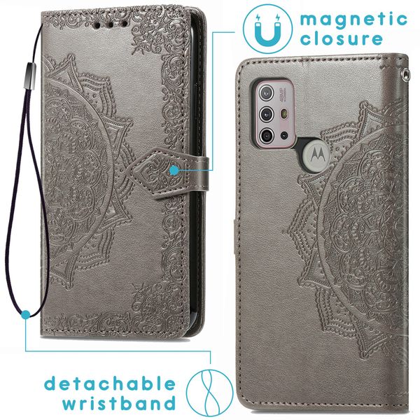 imoshion Etui de télephone Mandala Motorola Moto G30 / G20 / G10 (Power) - Gris