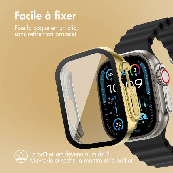 imoshion Coque rigide brillante à couverture complète Apple Watch Ultra / Ultra 2 / Ultra 3 - 49 mm - Doré