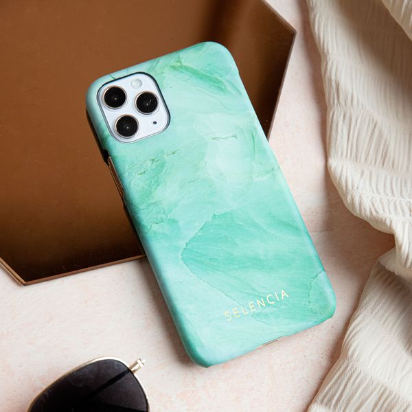 Selencia Coque Maya Fashion iPhone 12 (Pro) - Marble Green