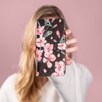 imoshion Design Softcase Bookcase Samsung Galaxy S21 Plus - Blossom Watercolor Black