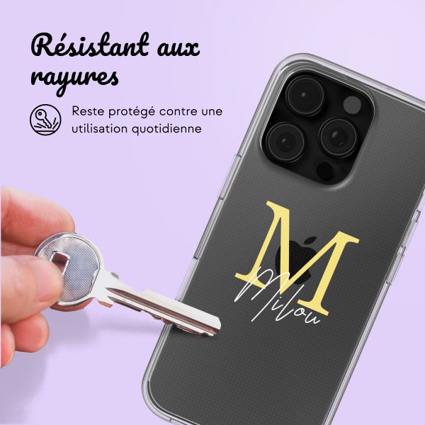 Coque personnalisée avec une lettre iPhone 16 Pro Max - Transparent