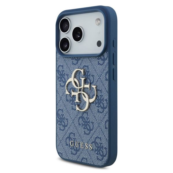 Guess Coque 4G Metal Logo Backcover Apple iPhone 17 Pro - Bleu