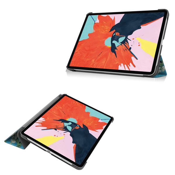 imoshion Coque tablette Design Trifold iPad Air 11 pouces (2024) M2 / Air 5 (2022) / Air 4 (2020) - Green Plant