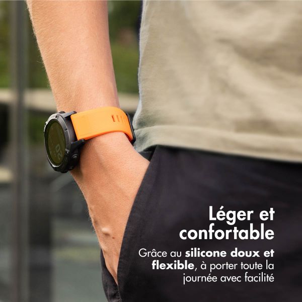 imoshion Bracelet QuickFit® en silicone - Connexion Garmin Watch 22 mm - Orange