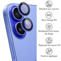 imoshion Lot de 2 protections d'objectif de caméra Apple iPhone 16 / 16 Plus - Ultramarine