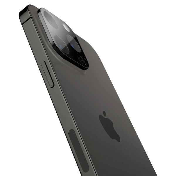 Spigen GLAStR Protection Caméra en verre trempé iPhone 14 Pro / 14 Pro Max - Noir