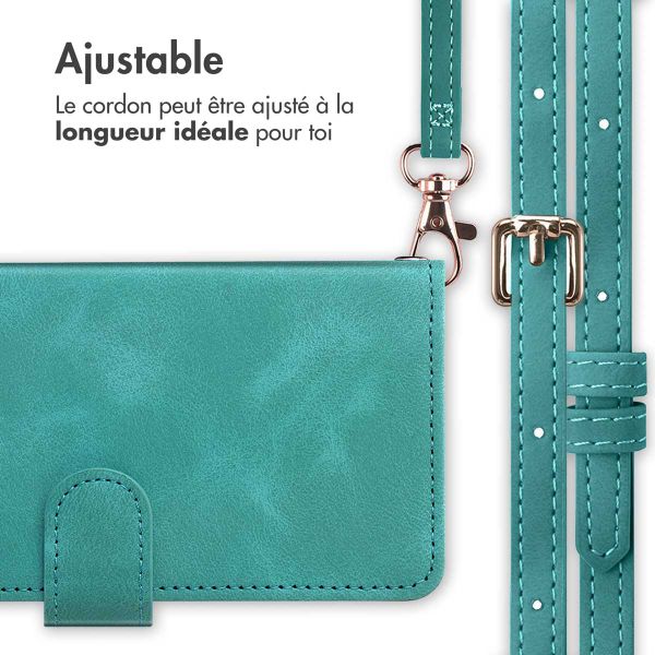 imoshion Etui de télephone portefeuille avec cordon Samsung Galaxy A14 (5G/4G) - Turquoise