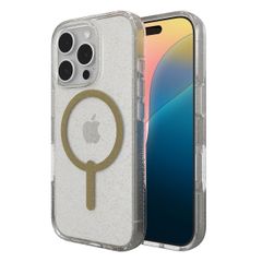 ZAGG Coque Milan Snap avec MagSafe iPhone 16 Pro - Gold Glitter