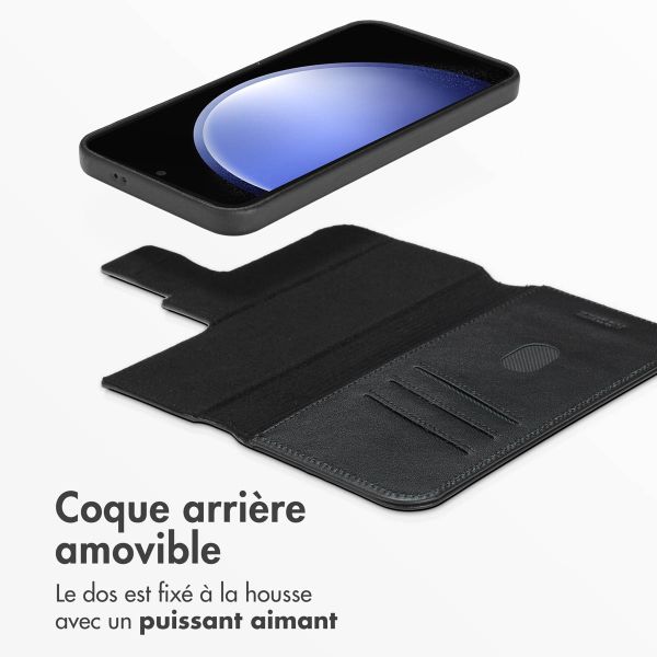Accezz Étui de télephone portefeuille en cuir 2-en-1 avec MagSafe Samsung Galaxy S23 FE - Onyx Black