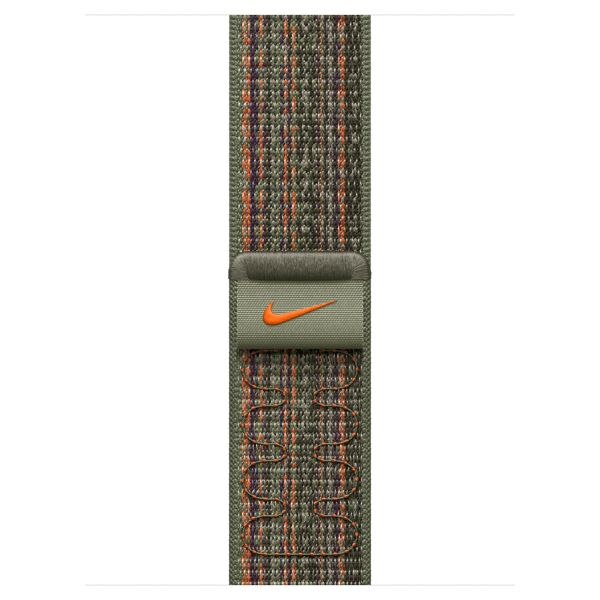 Apple Nike Sport Loop bracelet Apple Watch Series 1 á 9 / SE (38/40/41 mm) | Series 10 (42 mm) - Sequoia/Orange