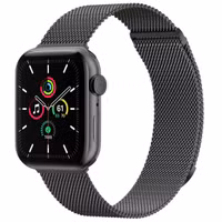 imoshion Bracelet magnétique milanais Apple Watch Series 1 - 11 / SE / Ultra (44/45/46/49 mm) - Taille S - Space Grey
