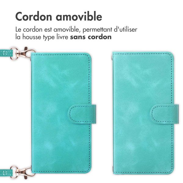 imoshion Etui de téléphone portefeuille avec cordon iPhone 13 - Turquoise