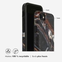 Selencia Aurora Coque Fashion iPhone SE (2022 / 2020) / 8 / 7 - ﻿Coque durable - 100 % recyclée - Marbre Noir