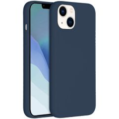 Accezz Coque Liquid Silicone iPhone 14 - Bleu foncé