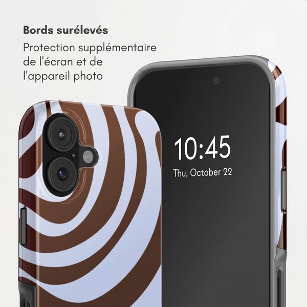 Selencia Coque arrière Vivid avec MagSafe Apple iPhone 17 - Dream Swirl Chocolate